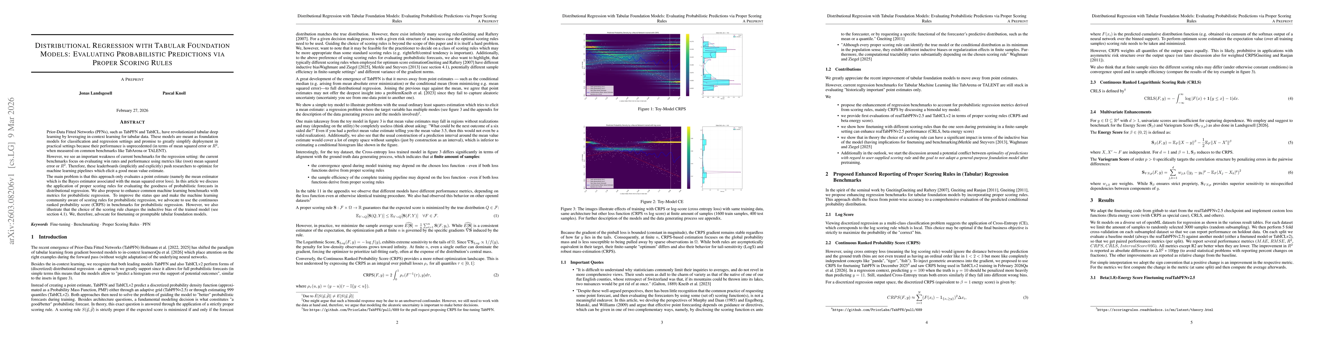 Thumbnail for Distributional Regression with Tabular Foundation Models: Evaluating Probabilistic Predictions via Proper Scoring Rules