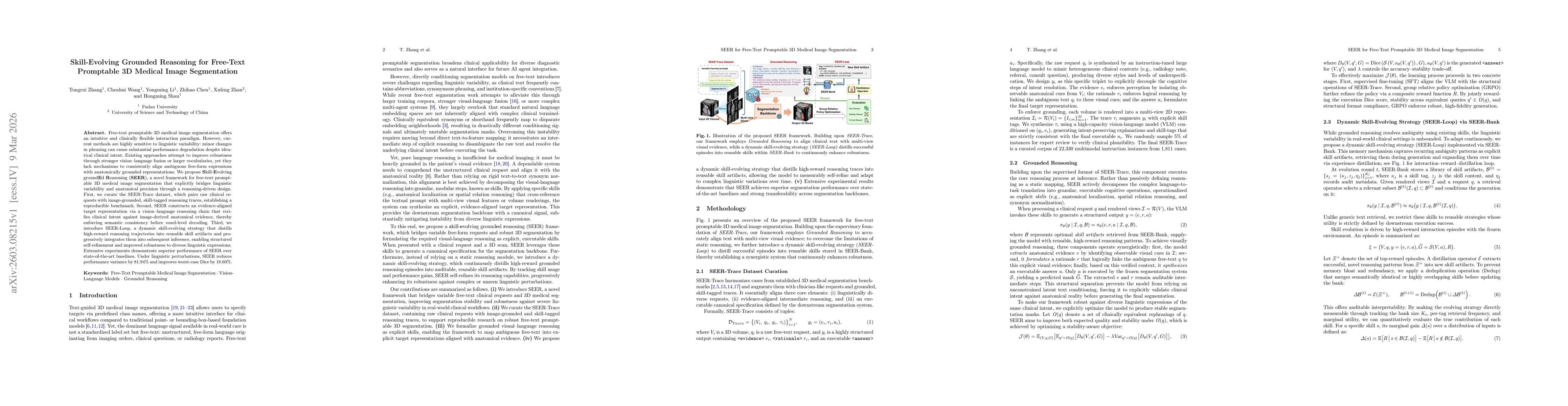 Thumbnail for Skill-Evolving Grounded Reasoning for Free-Text Promptable 3D Medical Image Segmentation