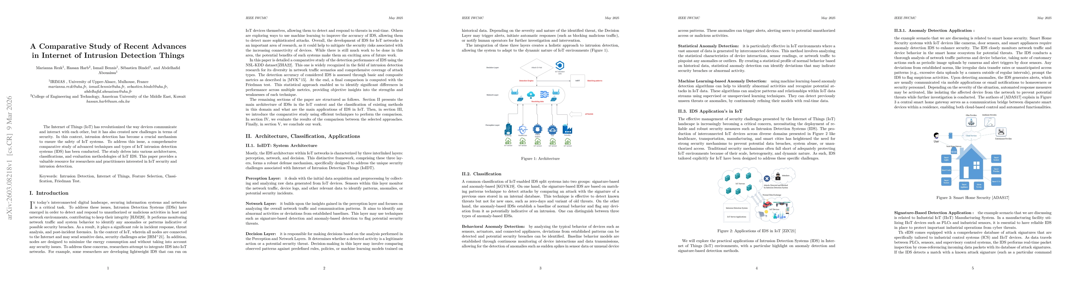 Thumbnail for A Comparative Study of Recent Advances in Internet of Intrusion Detection Things