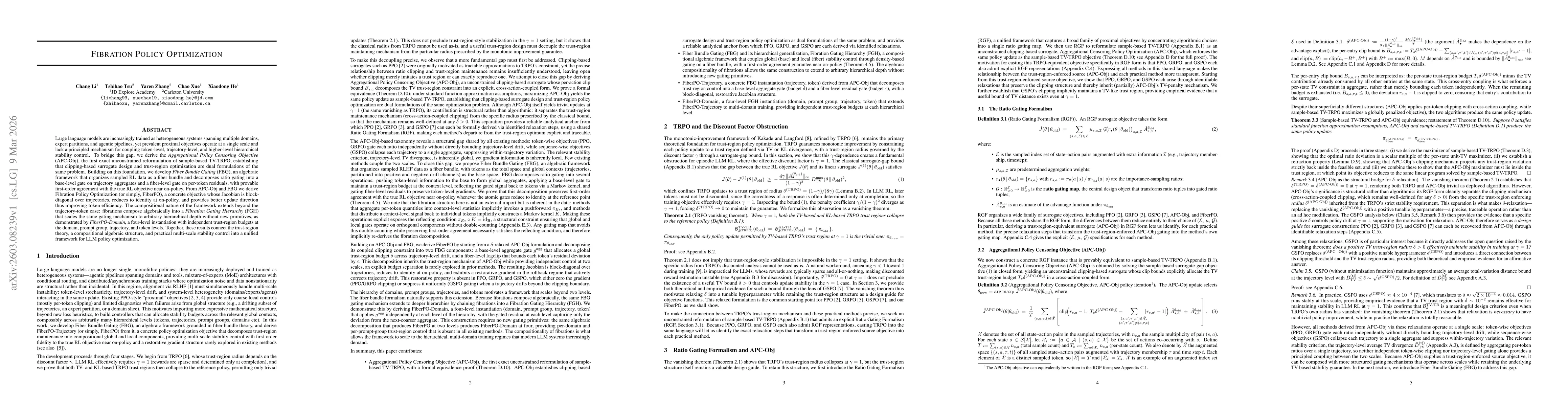 Thumbnail for Fibration Policy Optimization