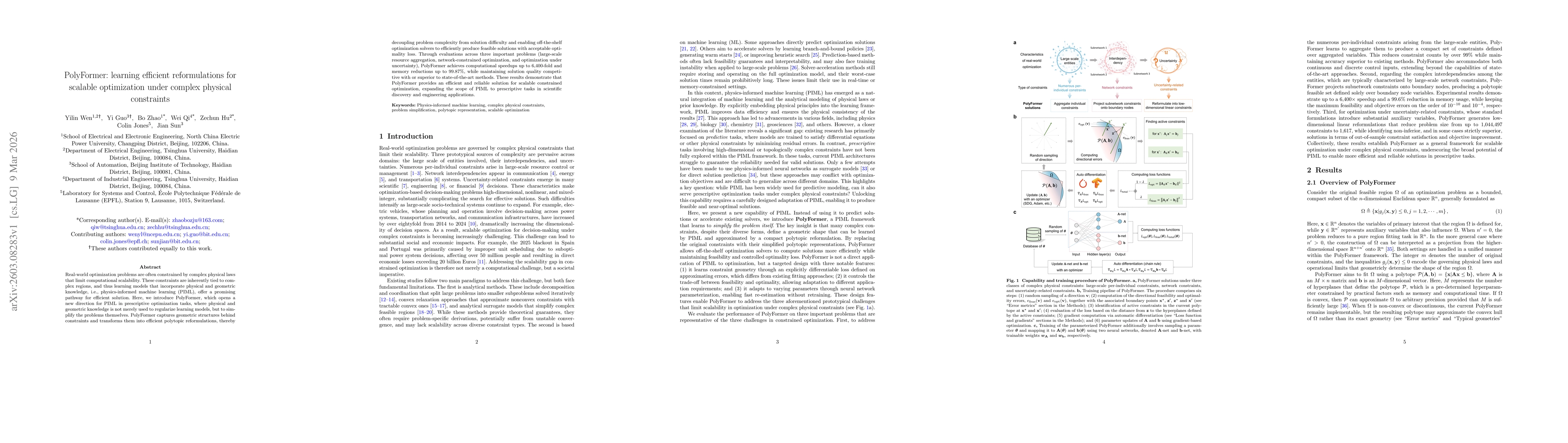Thumbnail for PolyFormer: learning efficient reformulations for scalable optimization under complex physical constraints
