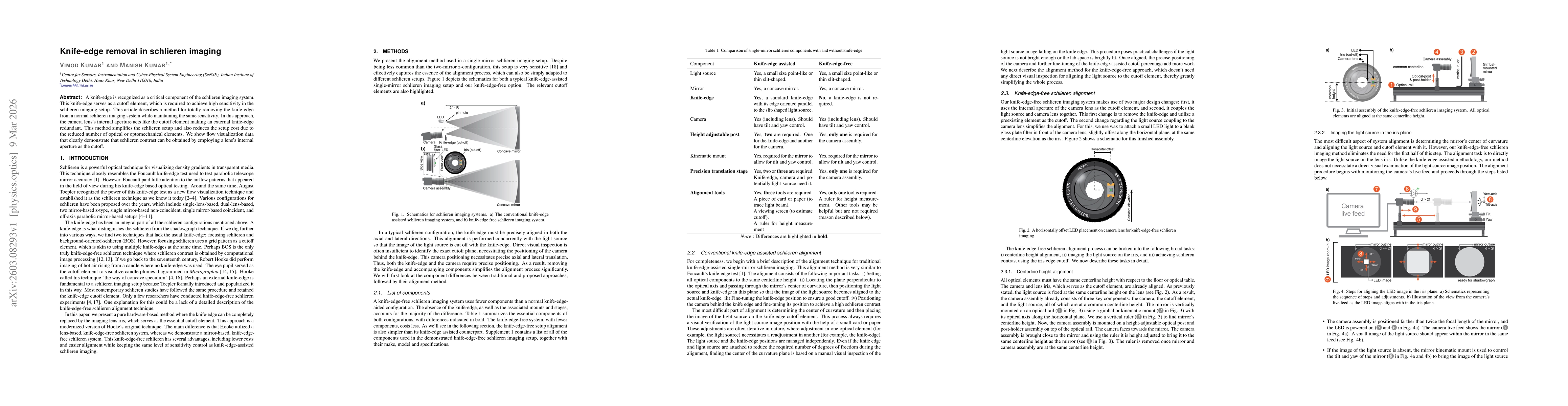 Thumbnail for Knife-edge removal in schlieren imaging