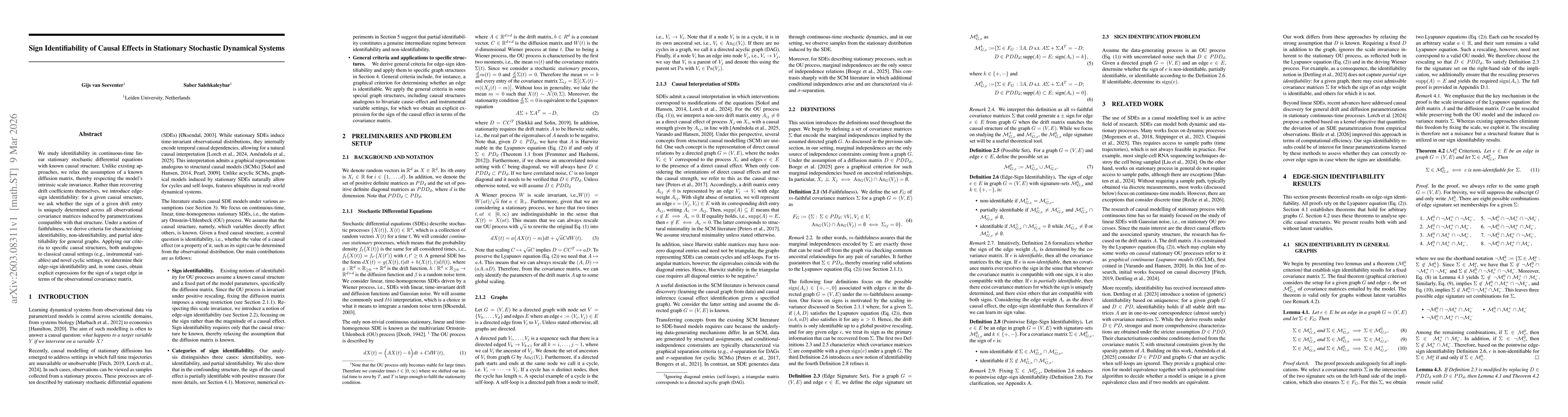 Thumbnail for Sign Identifiability of Causal Effects in Stationary Stochastic Dynamical Systems