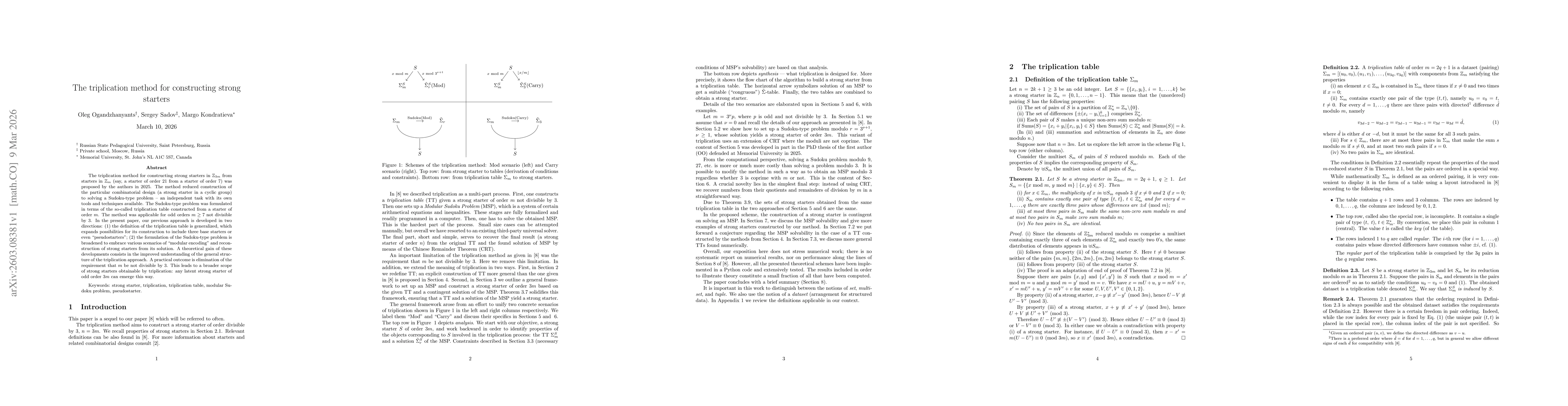 Thumbnail for The triplication method for constructing strong starters
