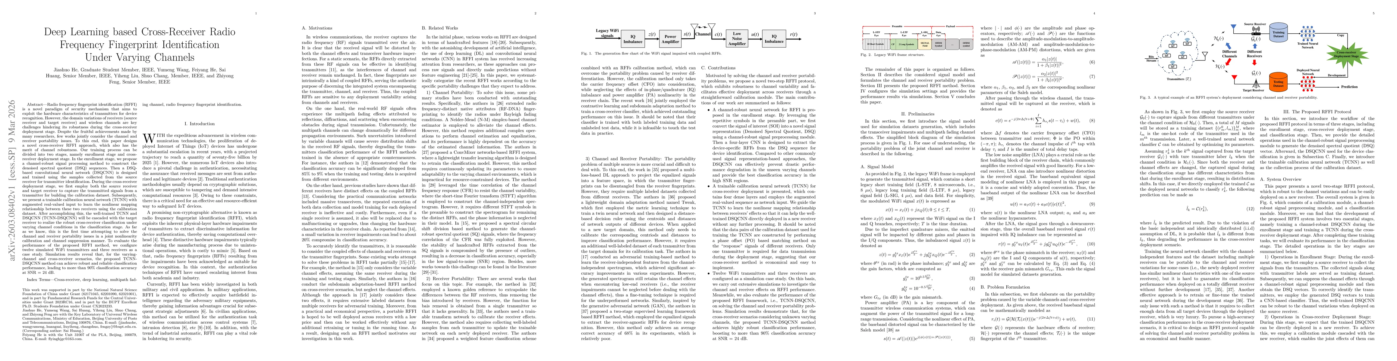 Thumbnail for Deep Learning based Cross-Receiver Radio Frequency Fingerprint Identification Under Varying Channels