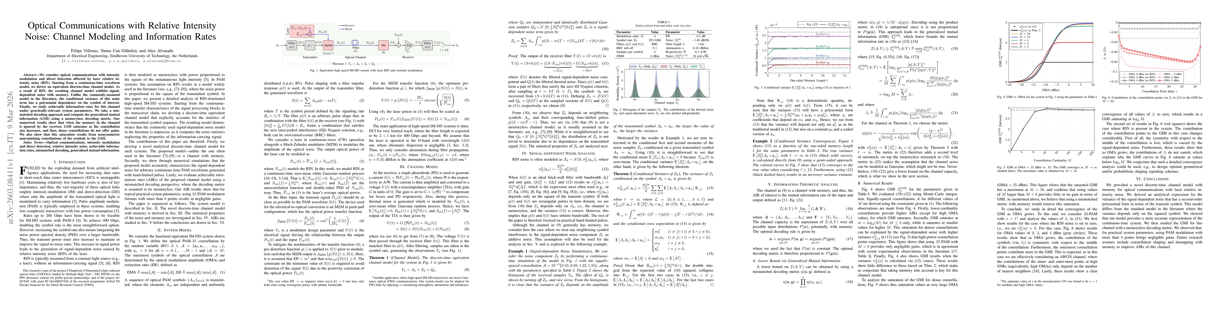 Thumbnail for Optical Communications with Relative Intensity Noise: Channel Modeling and Information Rates