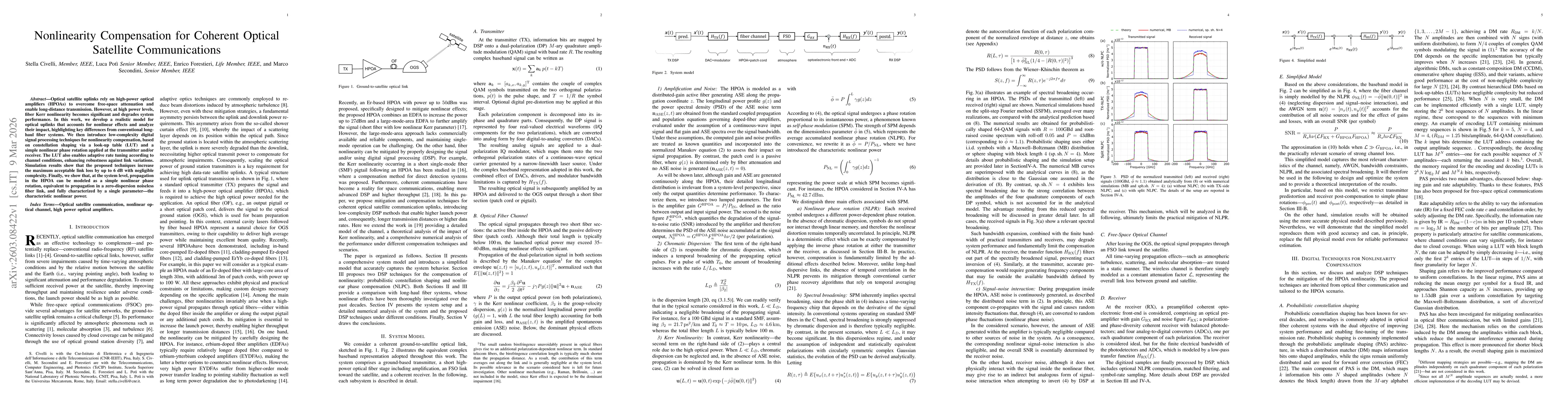 Thumbnail for Nonlinearity Compensation for Coherent Optical Satellite Communications
