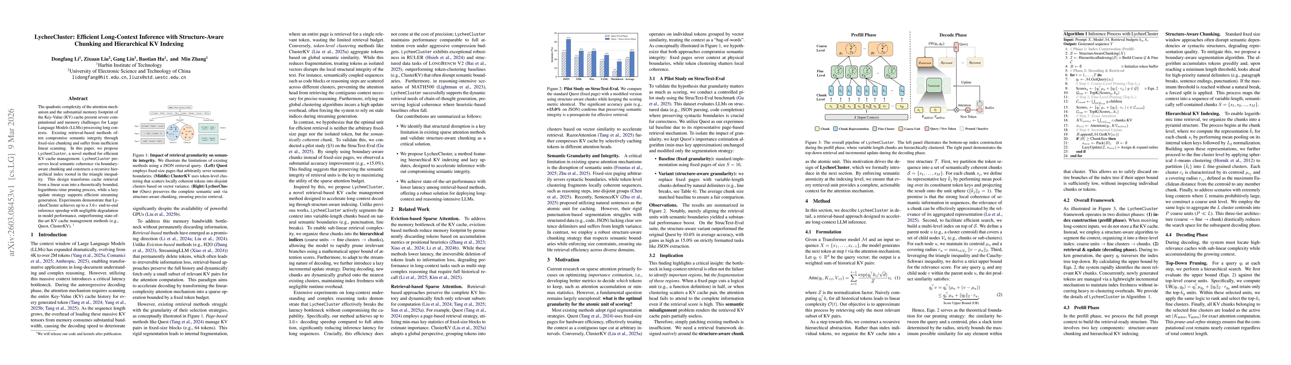 Thumbnail for LycheeCluster: Efficient Long-Context Inference with Structure-Aware Chunking and Hierarchical KV Indexing