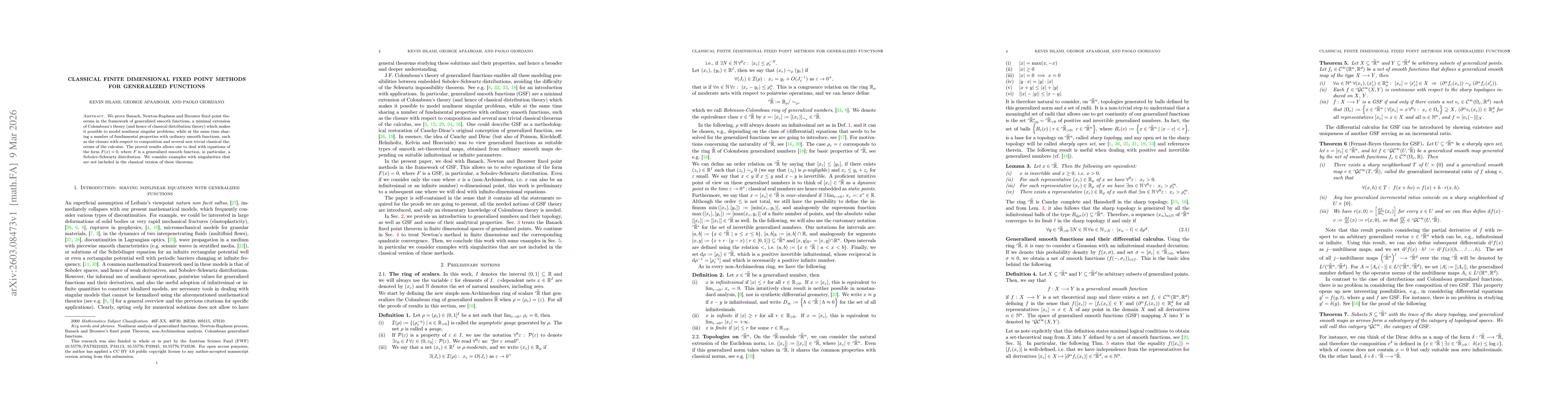 Thumbnail for Classical finite dimensional fixed point methods for generalized functions