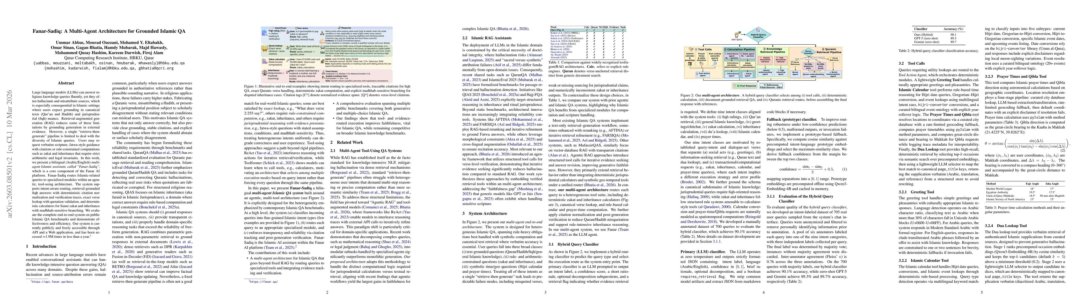 Thumbnail for Fanar-Sadiq: A Multi-Agent Architecture for Grounded Islamic QA