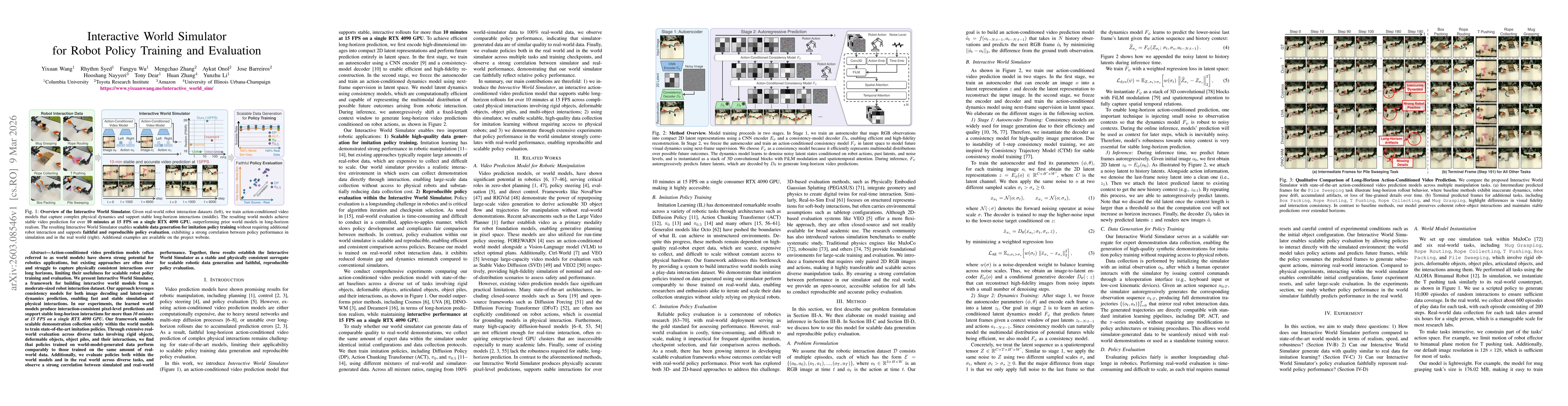 Thumbnail for Interactive World Simulator for Robot Policy Training and Evaluation