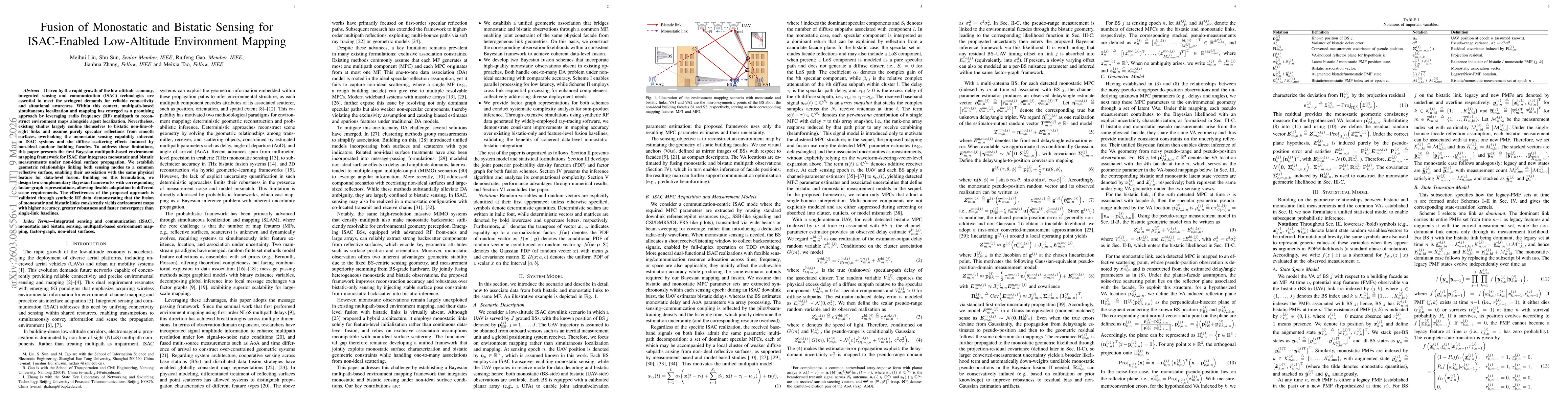 Thumbnail for Fusion of Monostatic and Bistatic Sensing for ISAC-Enabled Low-Altitude Environment Mapping