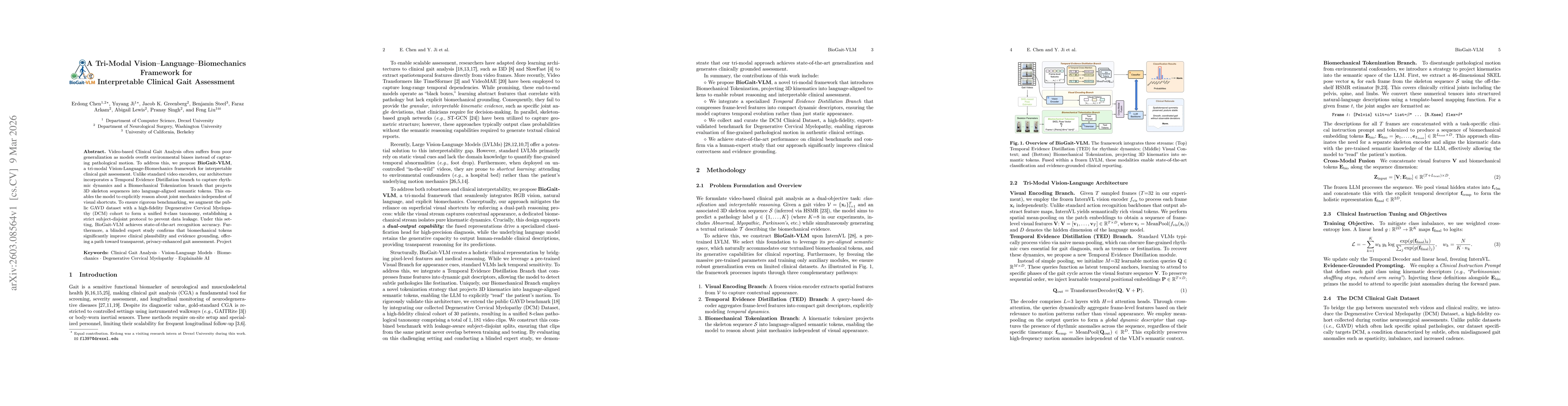 Thumbnail for BioGait-VLM: A Tri-Modal Vision-Language-Biomechanics Framework for Interpretable Clinical Gait Assessment