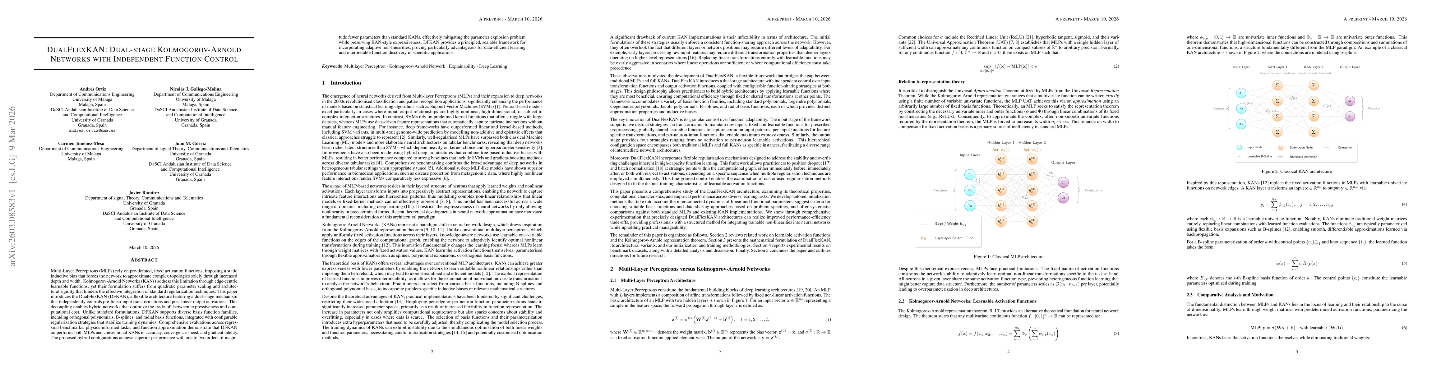 Thumbnail for DualFlexKAN: Dual-stage Kolmogorov-Arnold Networks with Independent Function Control
