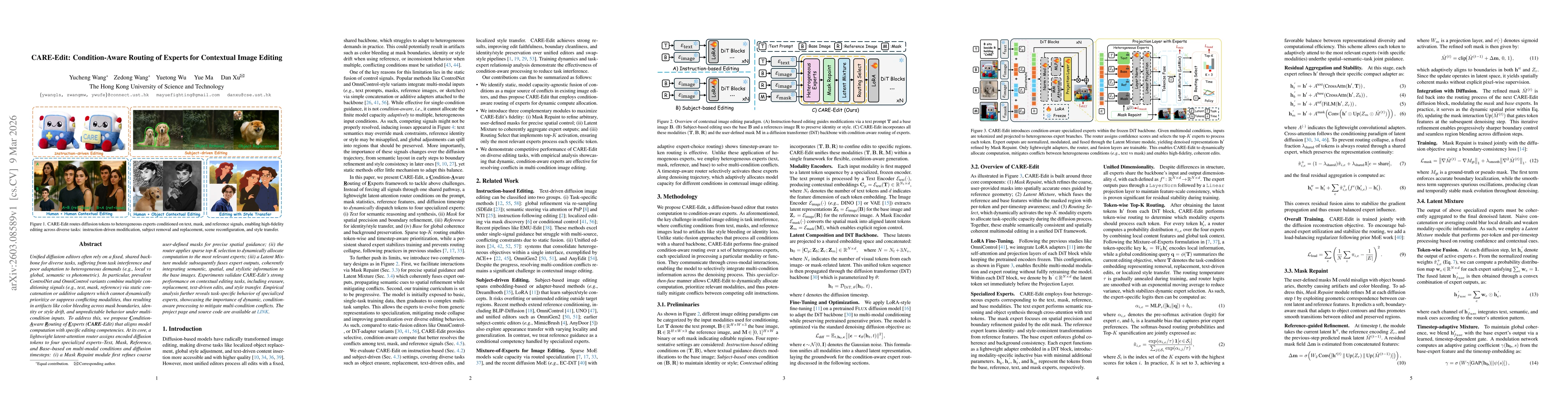 Thumbnail for CARE-Edit: Condition-Aware Routing of Experts for Contextual Image Editing