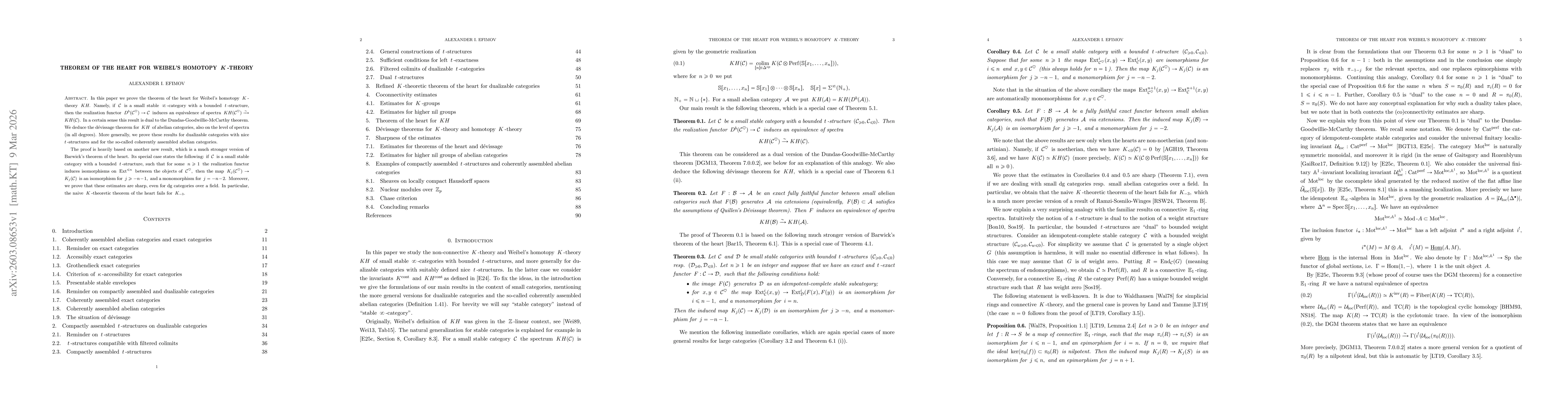 Thumbnail for Theorem of the heart for Weibel's homotopy $K$-theory