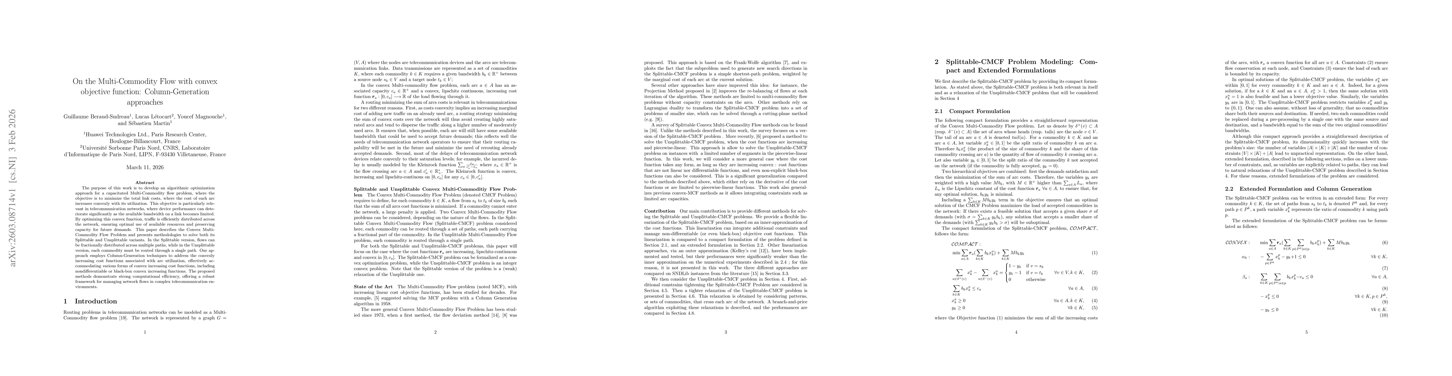 Thumbnail for On the Multi-Commodity Flow with convex objective function: Column-Generation approaches