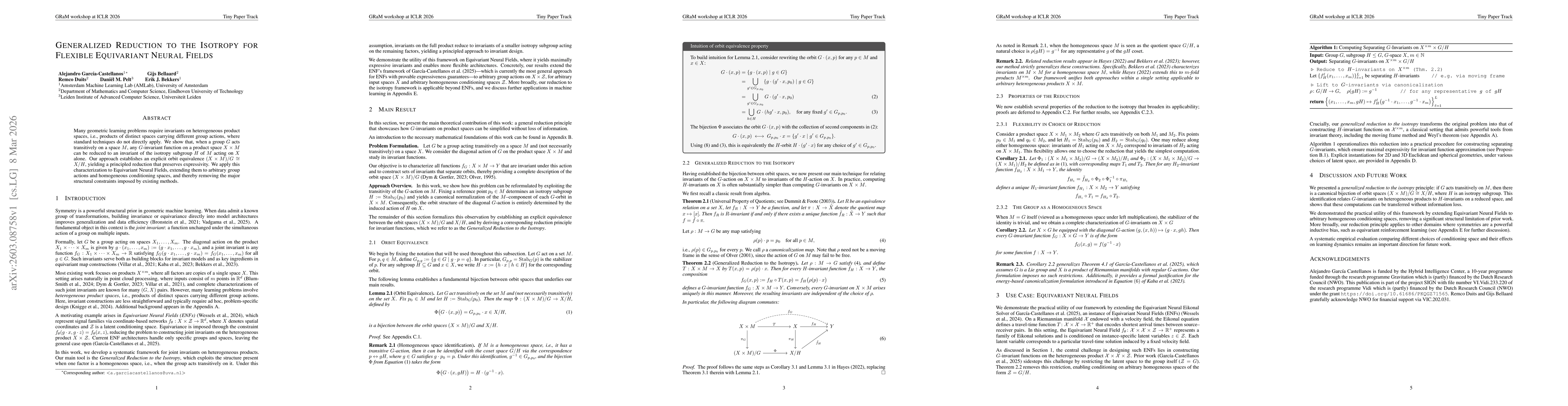 Thumbnail for Generalized Reduction to the Isotropy for Flexible Equivariant Neural Fields