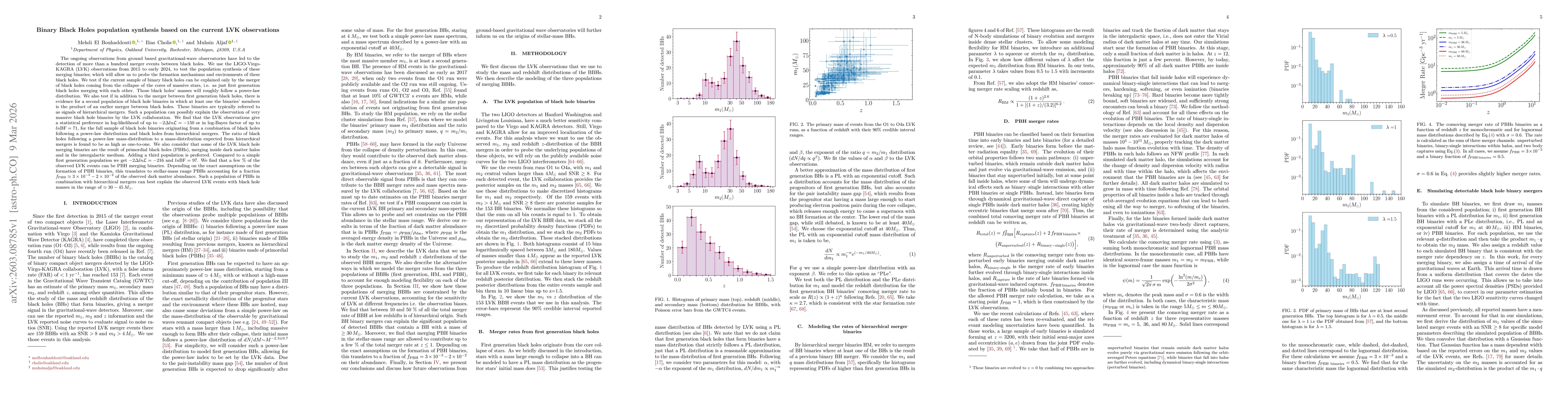 Thumbnail for Binary Black Holes population synthesis based on the current LVK observations