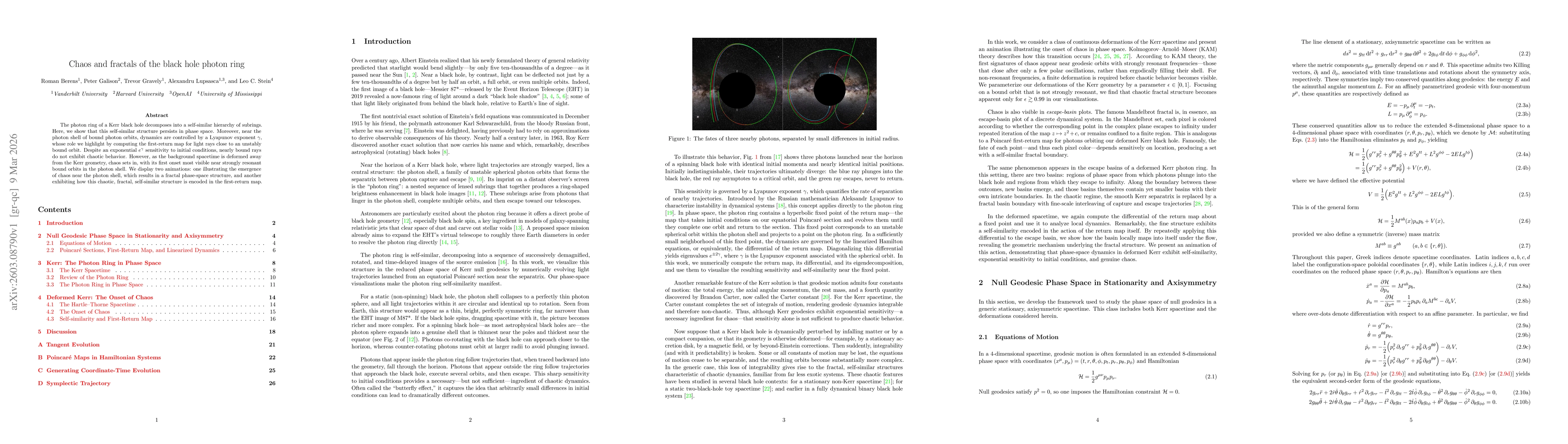 Thumbnail for Chaos and fractals of the black hole photon ring