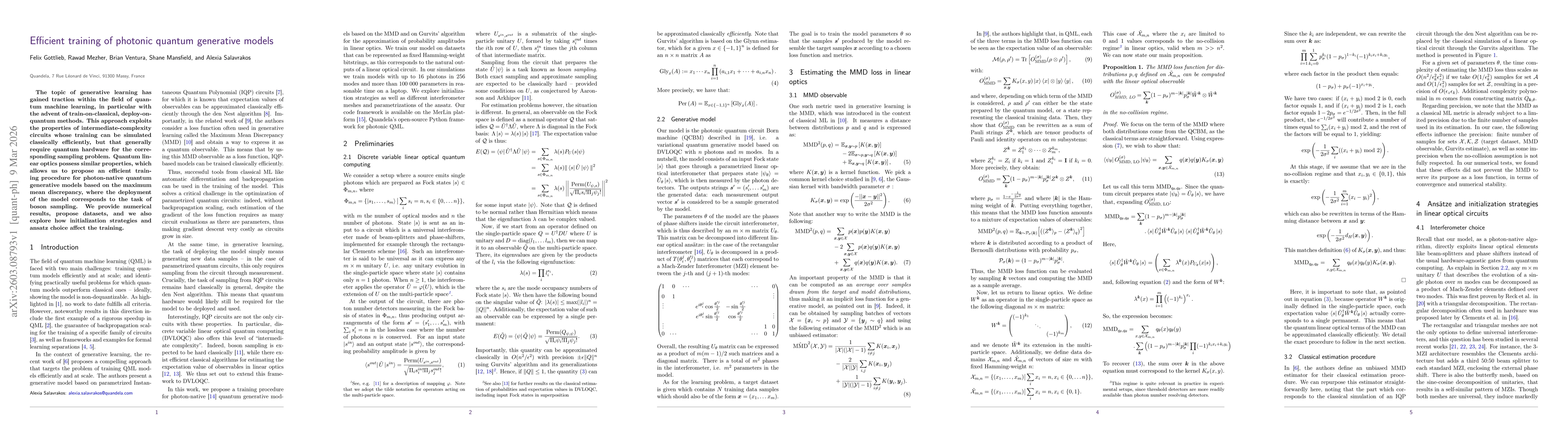 Thumbnail for Efficient training of photonic quantum generative models