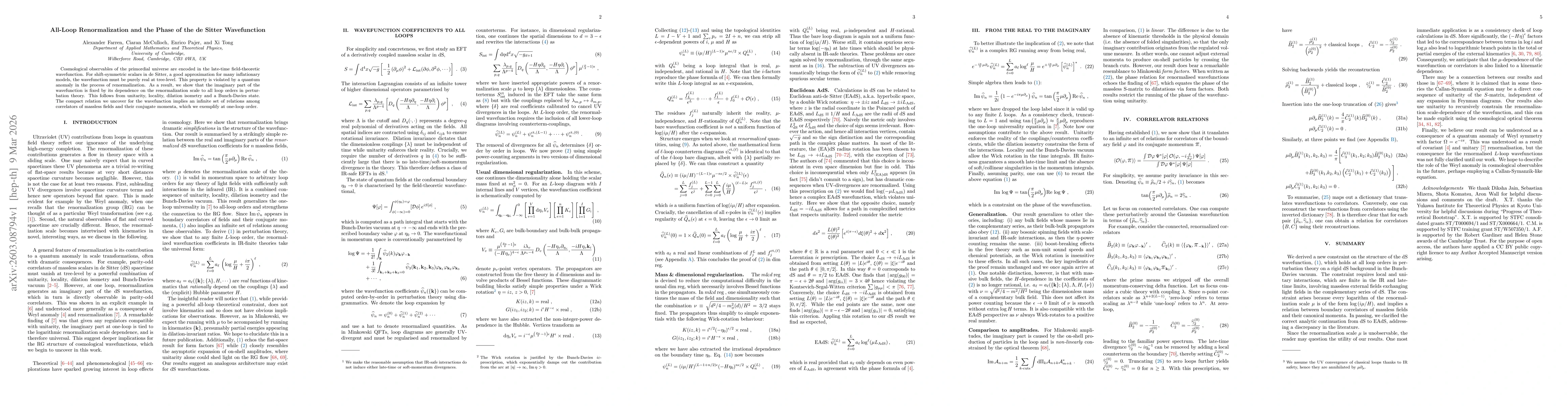 Thumbnail for All-Loop Renormalization and the Phase of the de Sitter Wavefunction