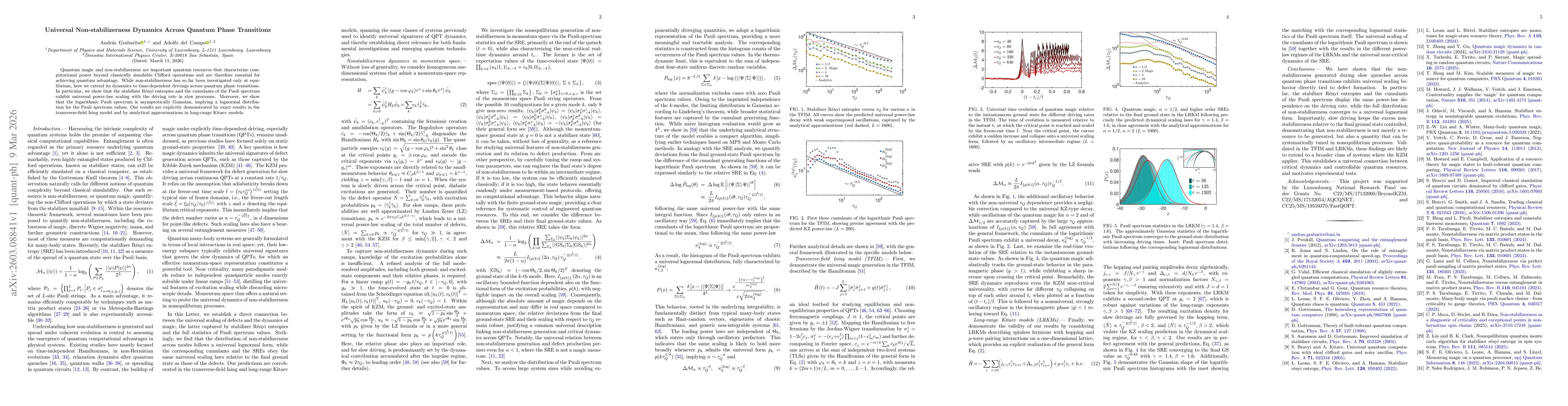 Thumbnail for Universal Non-stabilizerness Dynamics Across Quantum Phase Transitions