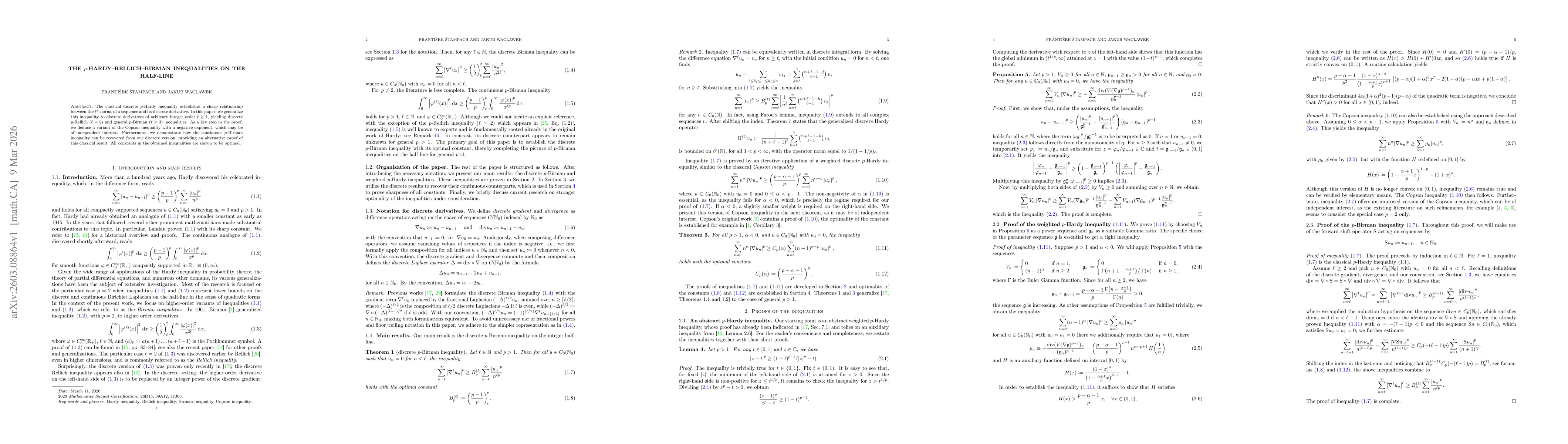 Thumbnail for The $p$-Hardy-Rellich-Birman inequalities on the half-line