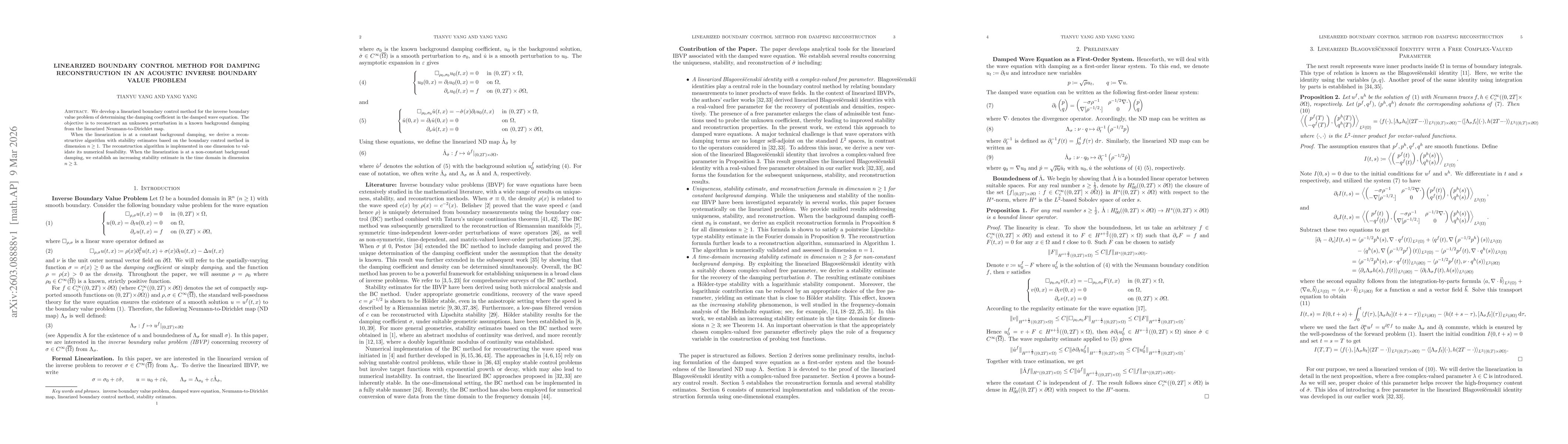 Thumbnail for Linearized Boundary Control Method for Damping Reconstruction in an Acoustic Inverse Boundary Value Problem