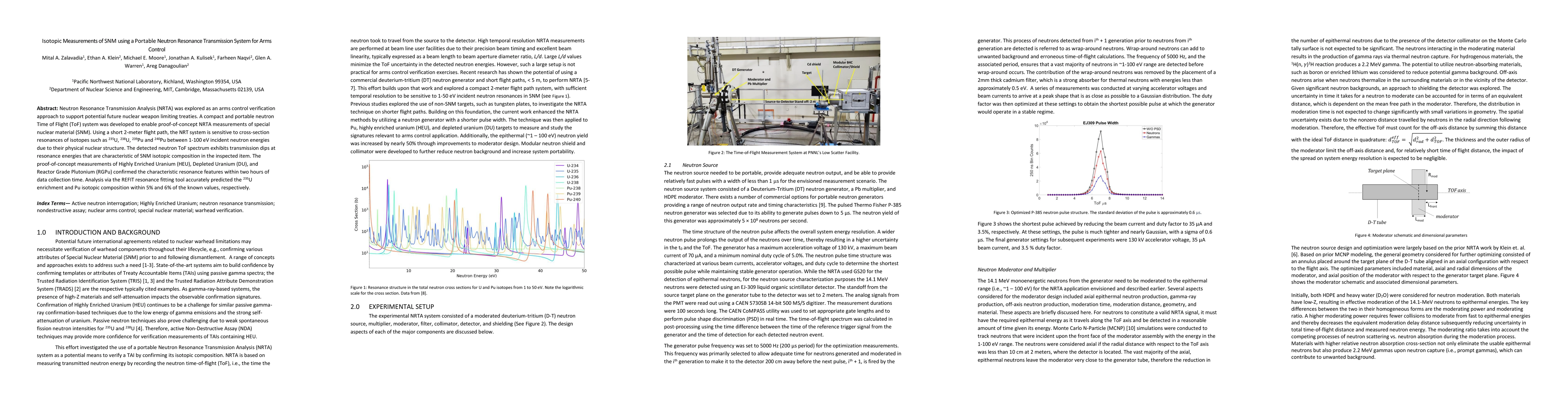 Thumbnail for Isotopic Measurements of SNM using a Portable Neutron Resonance Transmission System for Arms Control