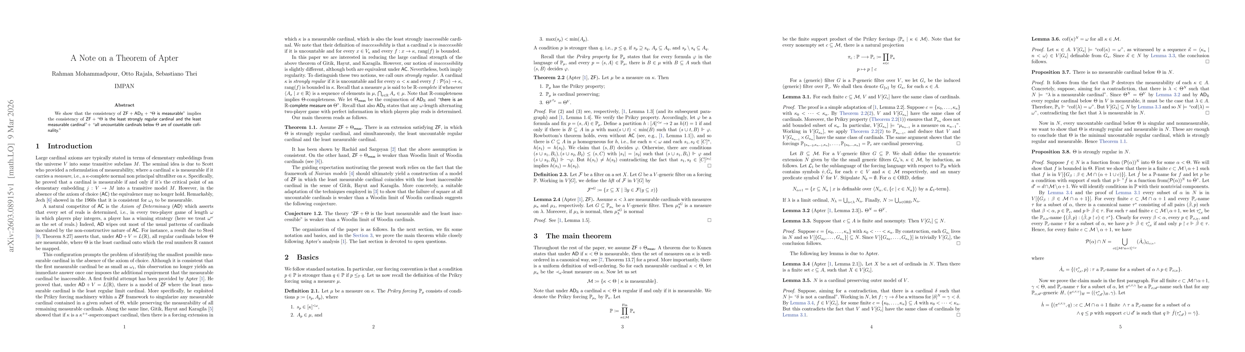 Thumbnail for A Note on a Theorem of Apter