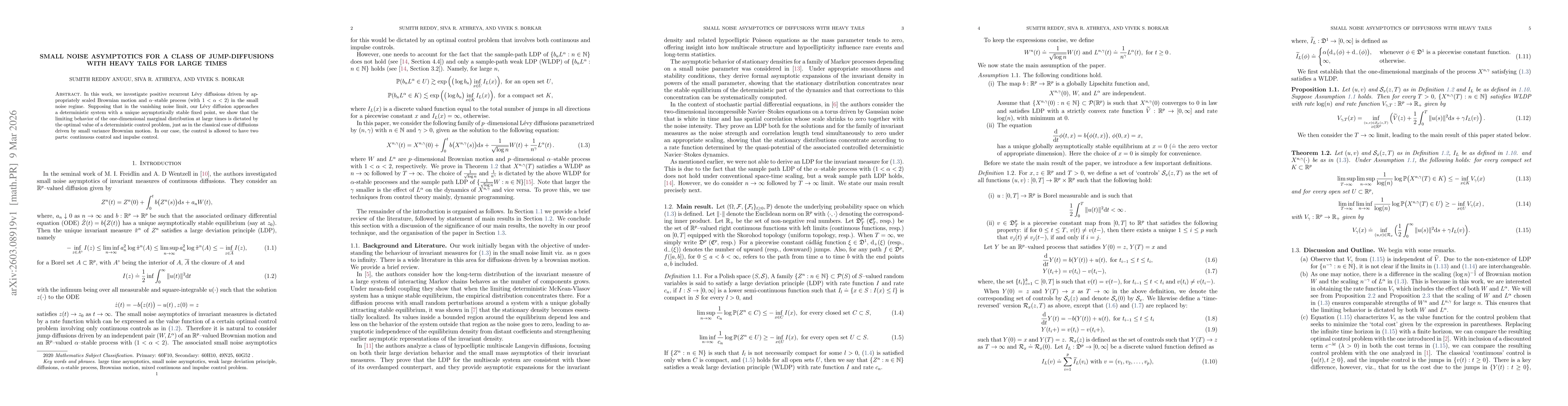 Thumbnail for Small noise asymptotics for a class of jump-diffusions with heavy tails for large times