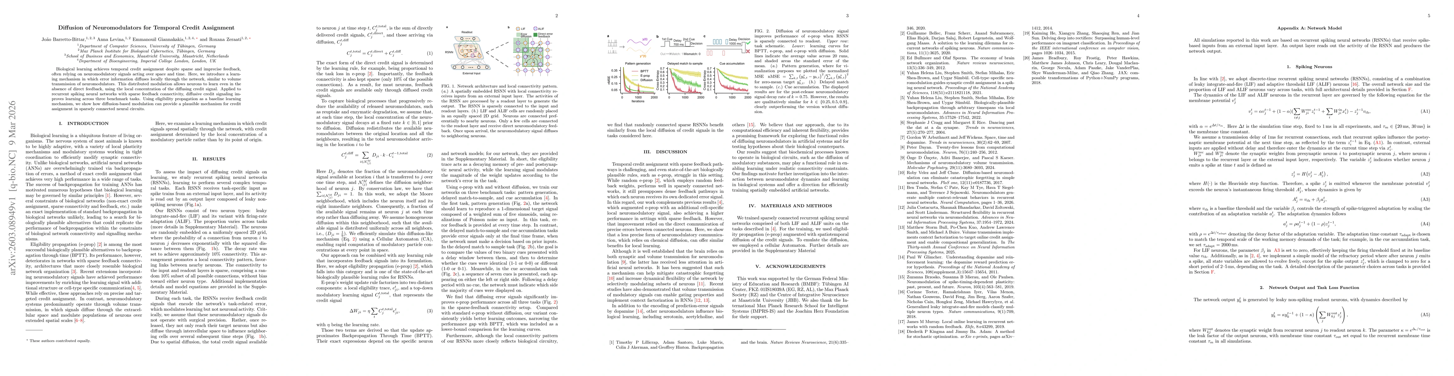 Thumbnail for Diffusion of Neuromodulators for Temporal Credit Assignment