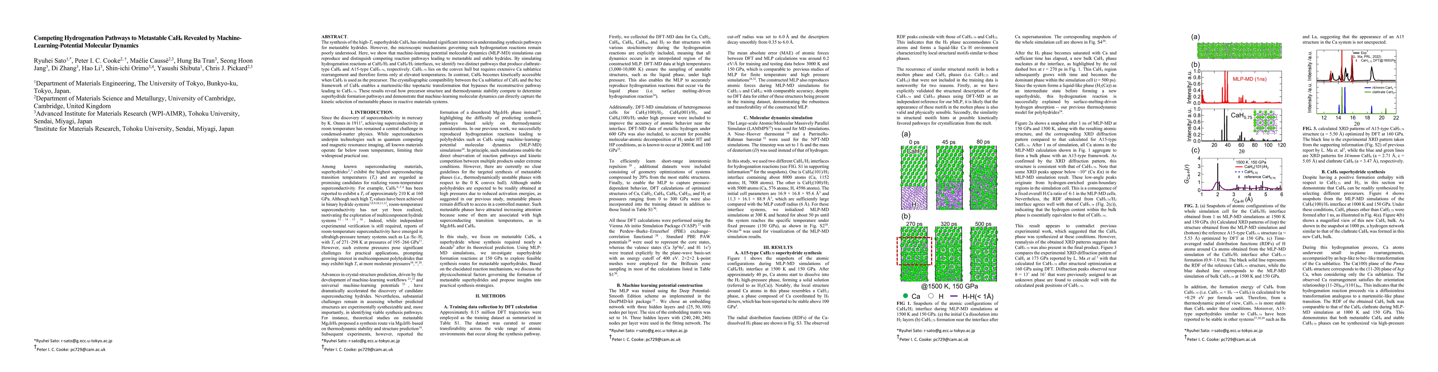 Thumbnail for Competing Hydrogenation Pathways to Metastable CaH$_6$ Revealed by Machine-Learning-Potential Molecular Dynamics