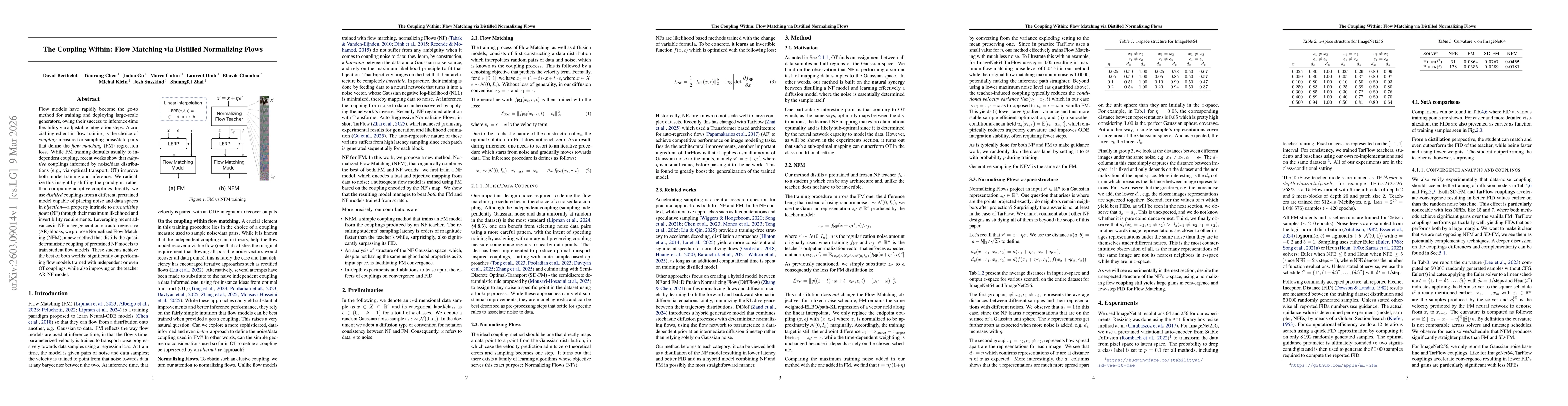 Thumbnail for The Coupling Within: Flow Matching via Distilled Normalizing Flows