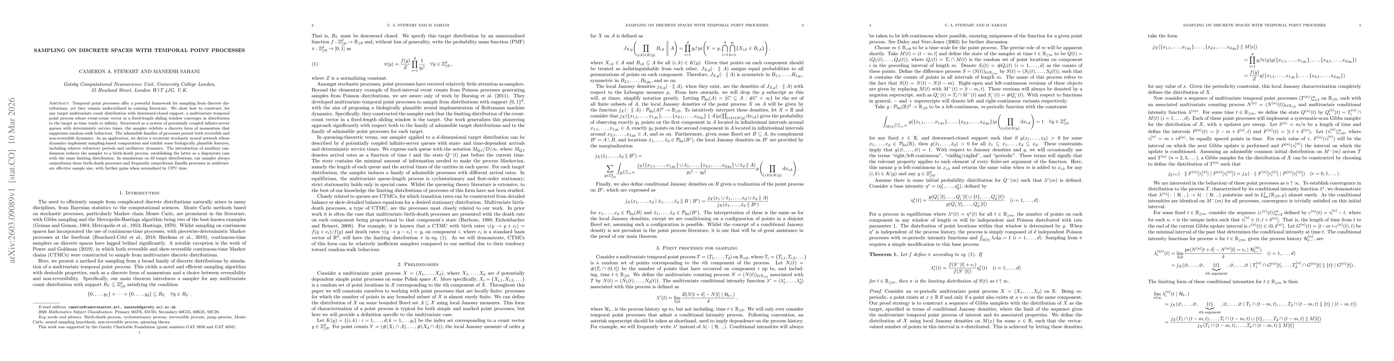 Thumbnail for Sampling on Discrete Spaces with Temporal Point Processes