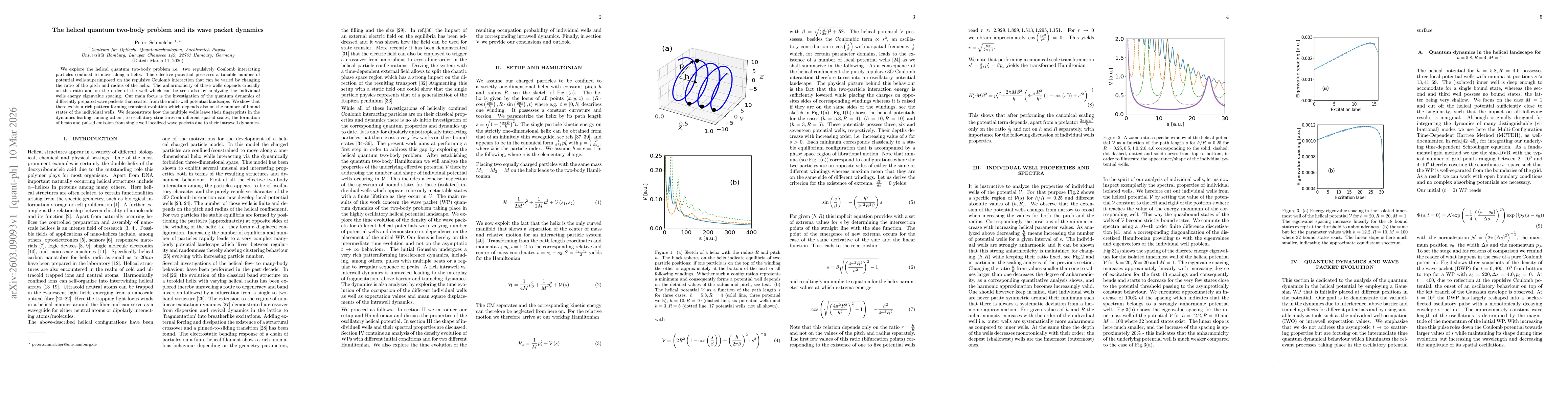 Thumbnail for The helical quantum two-body problem and its wave packet dynamics
