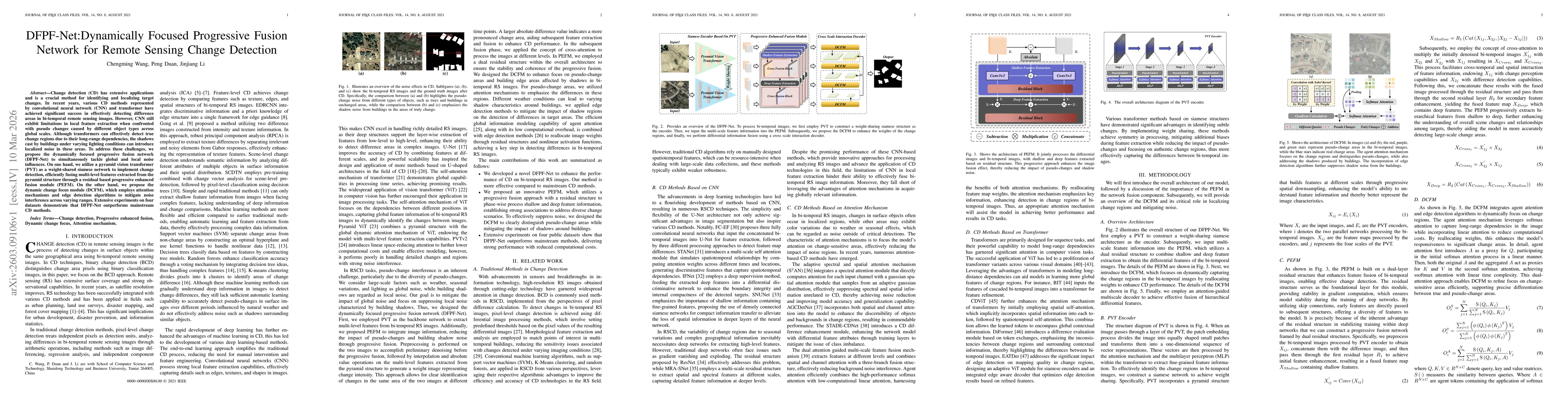 Thumbnail for DFPF-Net: Dynamically Focused Progressive Fusion Network for Remote Sensing Change Detection