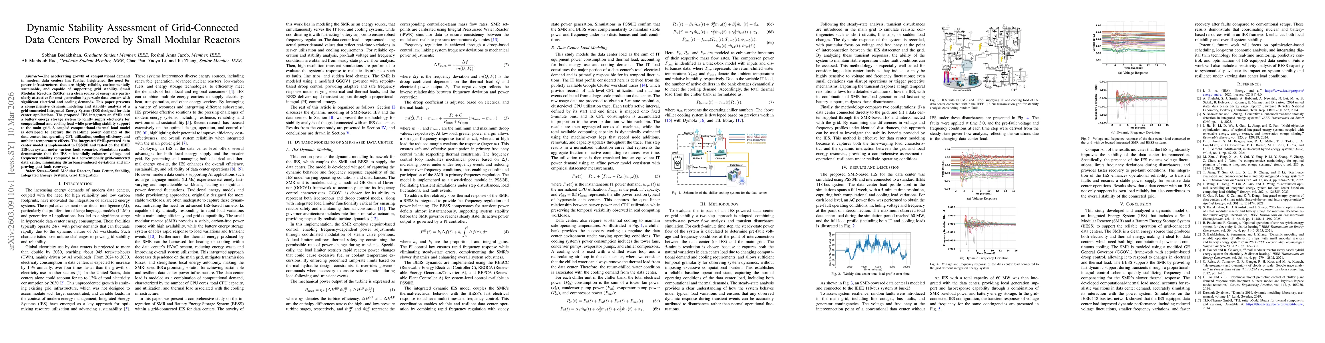Thumbnail for Dynamic Stability Assessment of Grid-Connected Data Centers Powered by Small Modular Reactors
