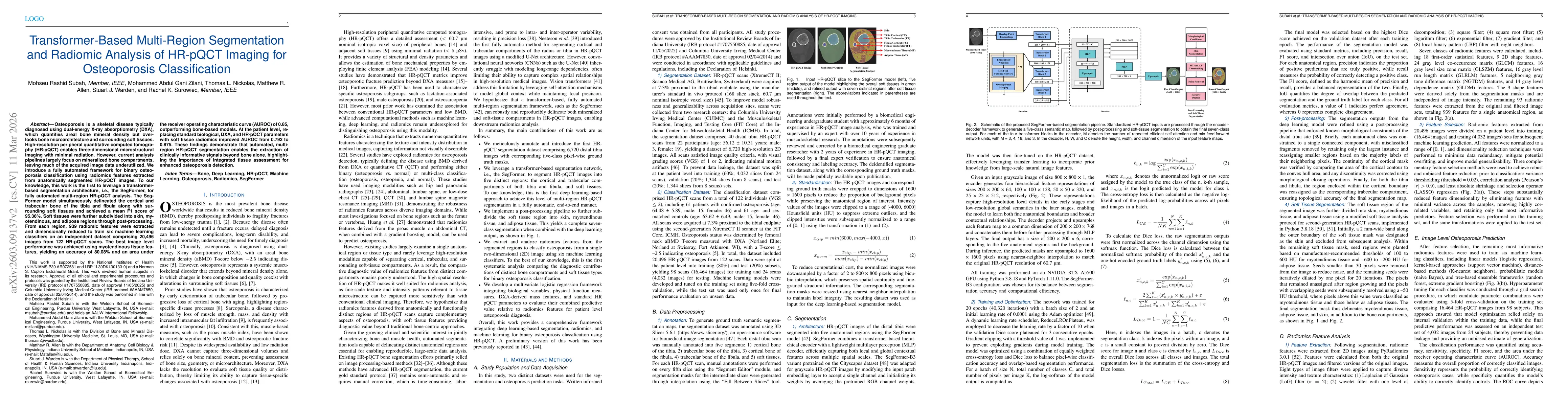 Thumbnail for Transformer-Based Multi-Region Segmentation and Radiomic Analysis of HR-pQCT Imaging for Osteoporosis Classification