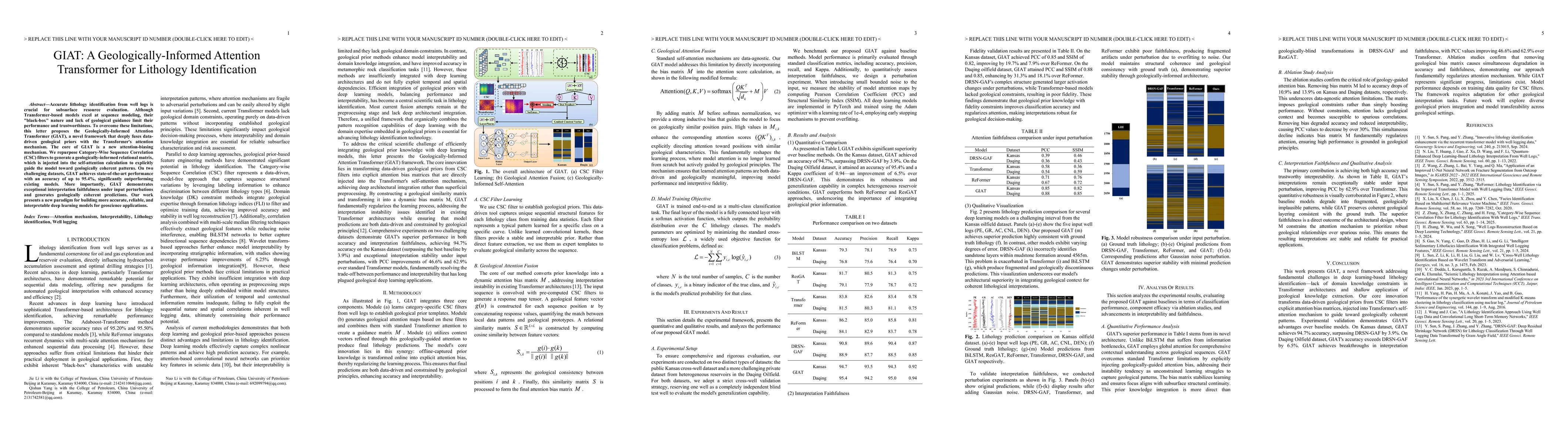 Thumbnail for GIAT: A Geologically-Informed Attention Transformer for Lithology Identification
