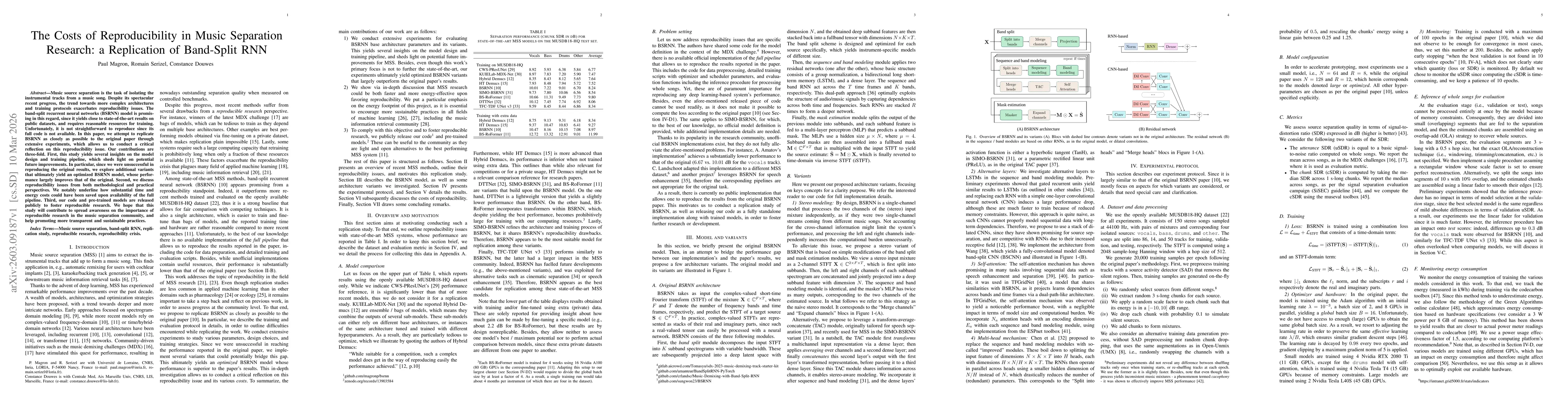 Thumbnail for The Costs of Reproducibility in Music Separation Research: a Replication of Band-Split RNN