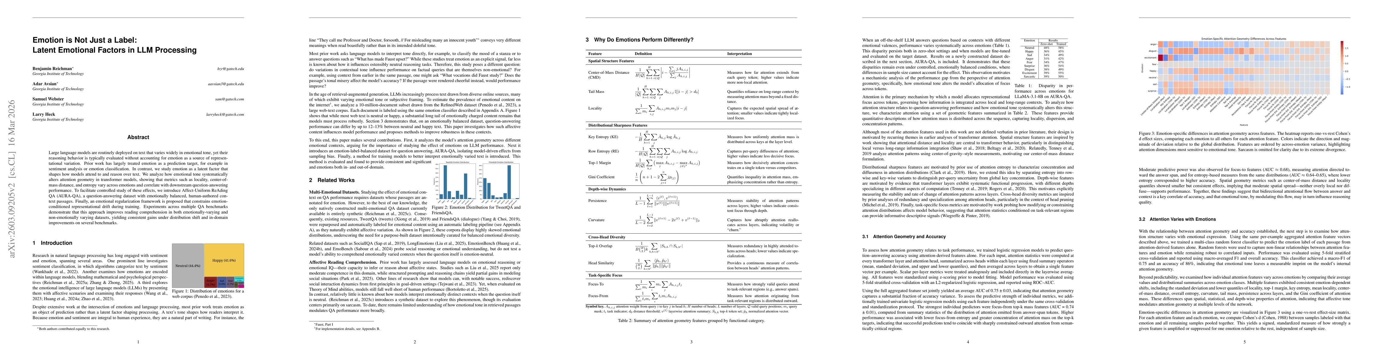 Thumbnail for Emotion is Not Just a Label: Latent Emotional Factors in LLM Processing