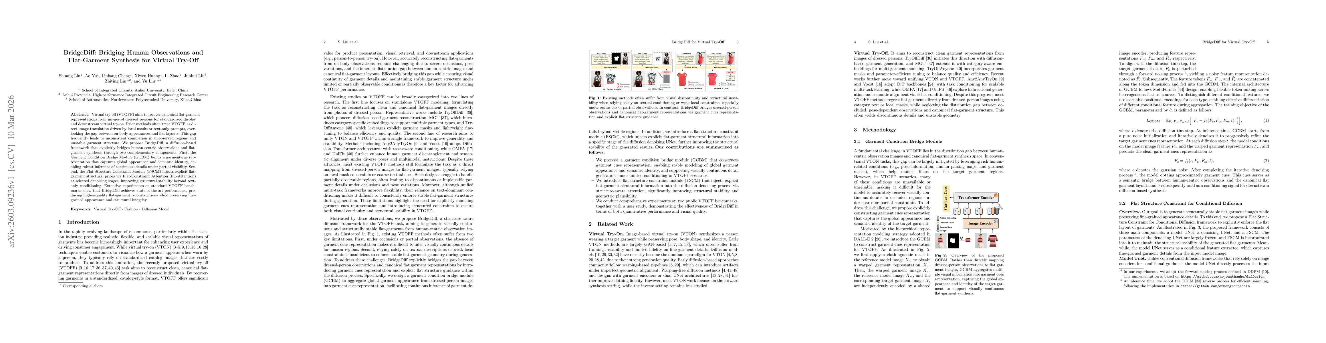 Thumbnail for BridgeDiff: Bridging Human Observations and Flat-Garment Synthesis for Virtual Try-Off