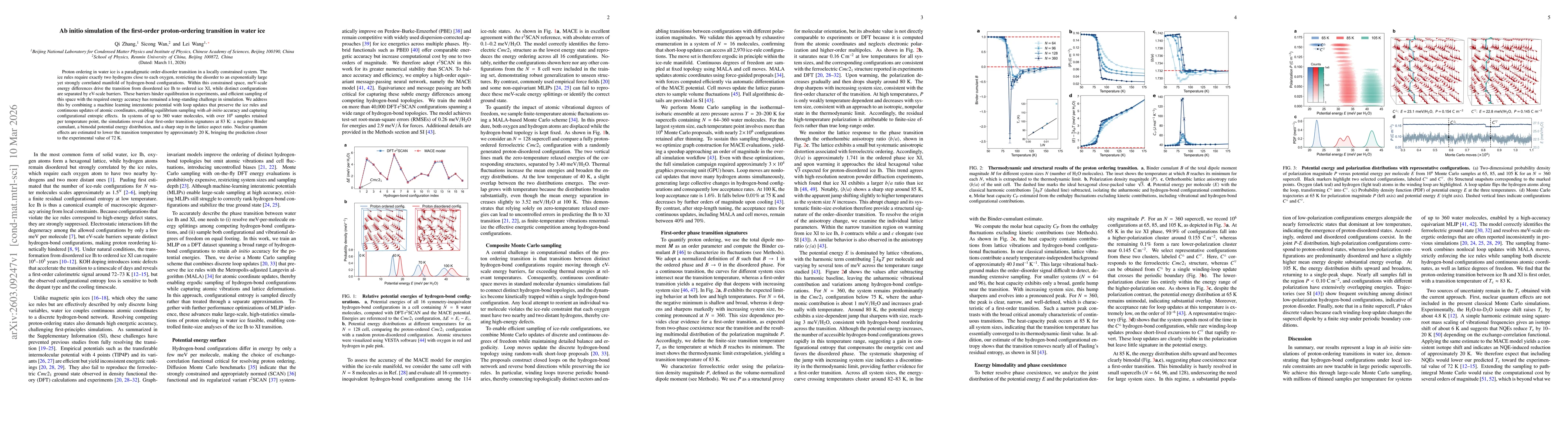 Thumbnail for Ab initio simulation of the first-order proton-ordering transition in water ice