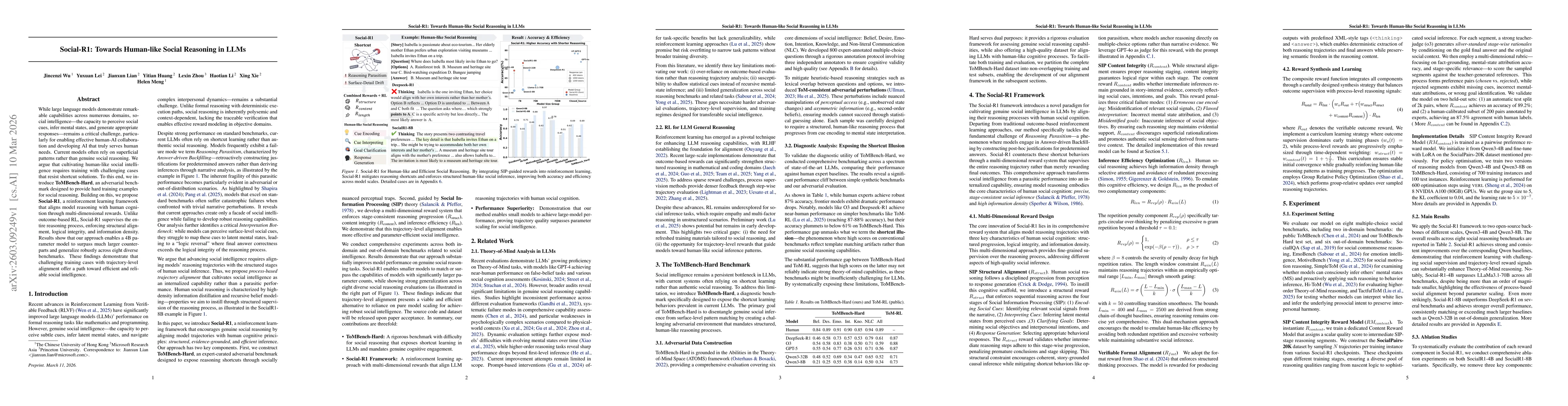 Thumbnail for Social-R1: Towards Human-like Social Reasoning in LLMs