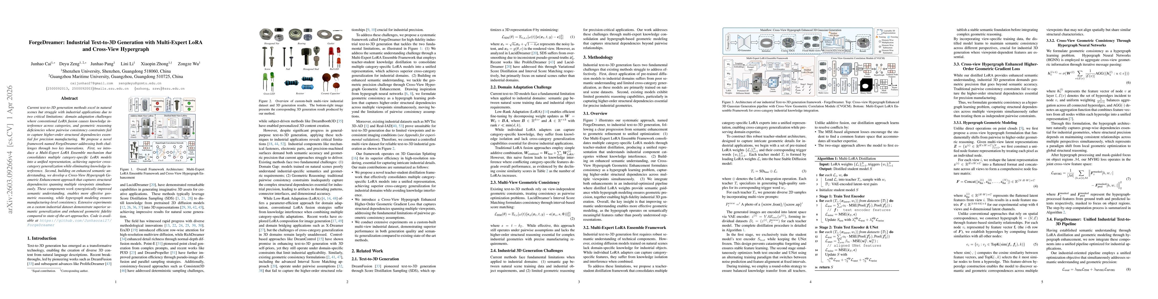 Thumbnail for ForgeDreamer: Industrial Text-to-3D Generation with Multi-Expert LoRA and Cross-View Hypergraph
