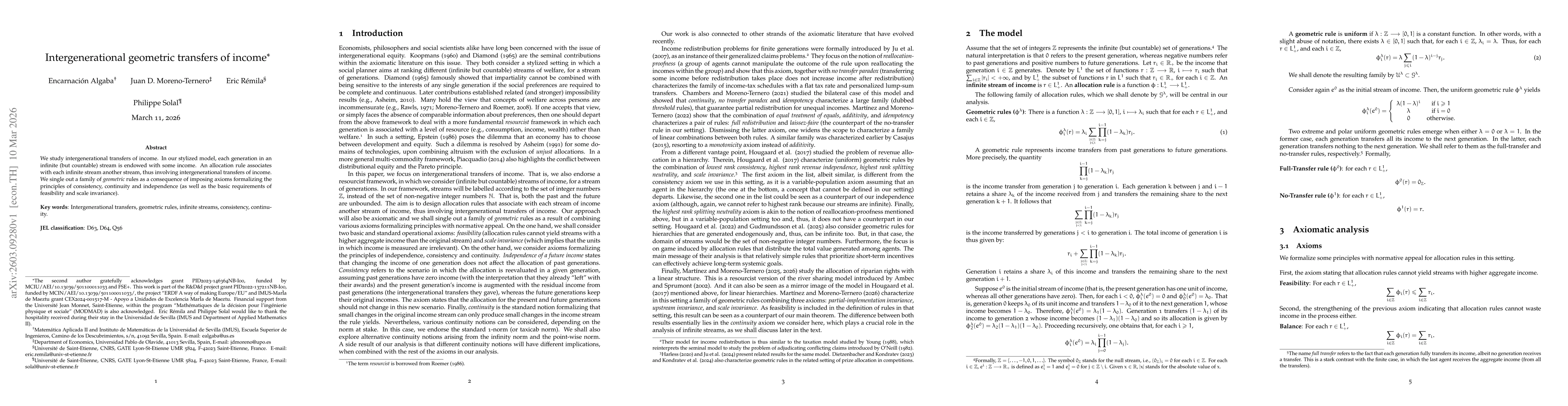 Thumbnail for Intergenerational geometric transfers of income