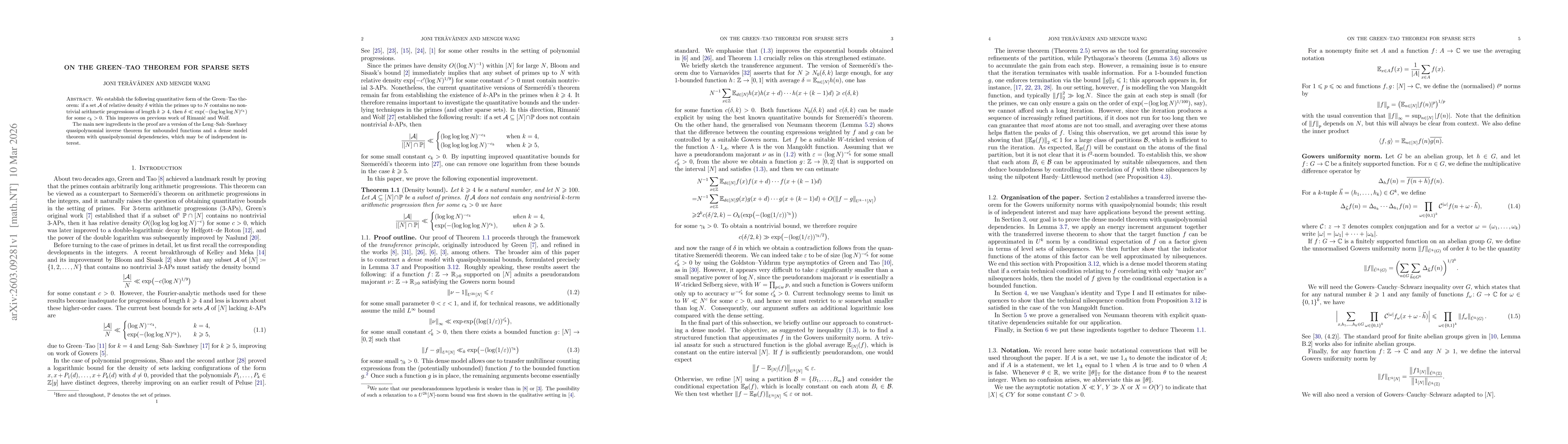 Thumbnail for On the Green-Tao theorem for sparse sets