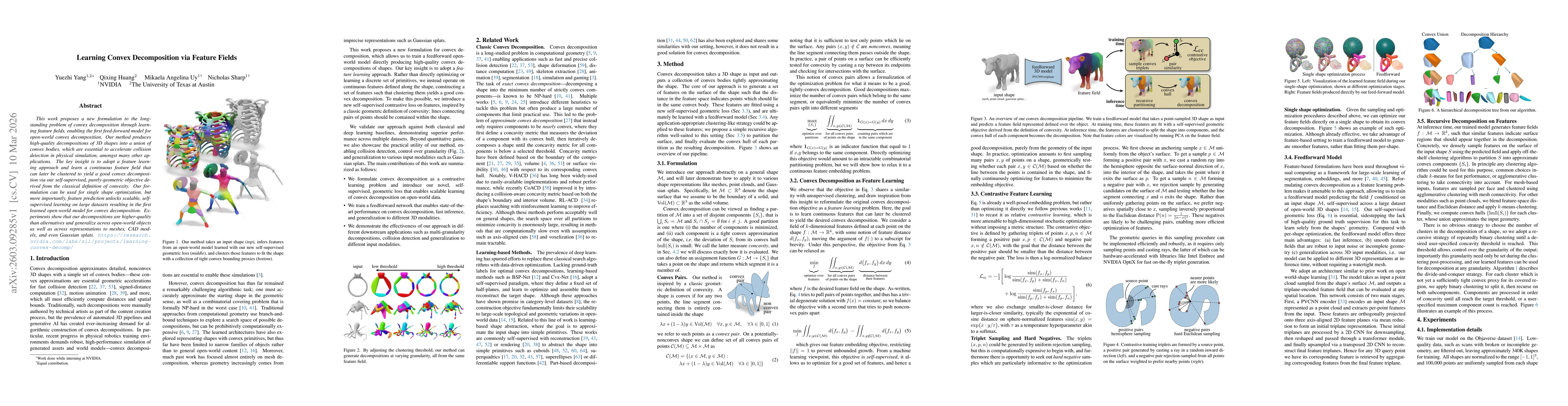 Thumbnail for Learning Convex Decomposition via Feature Fields